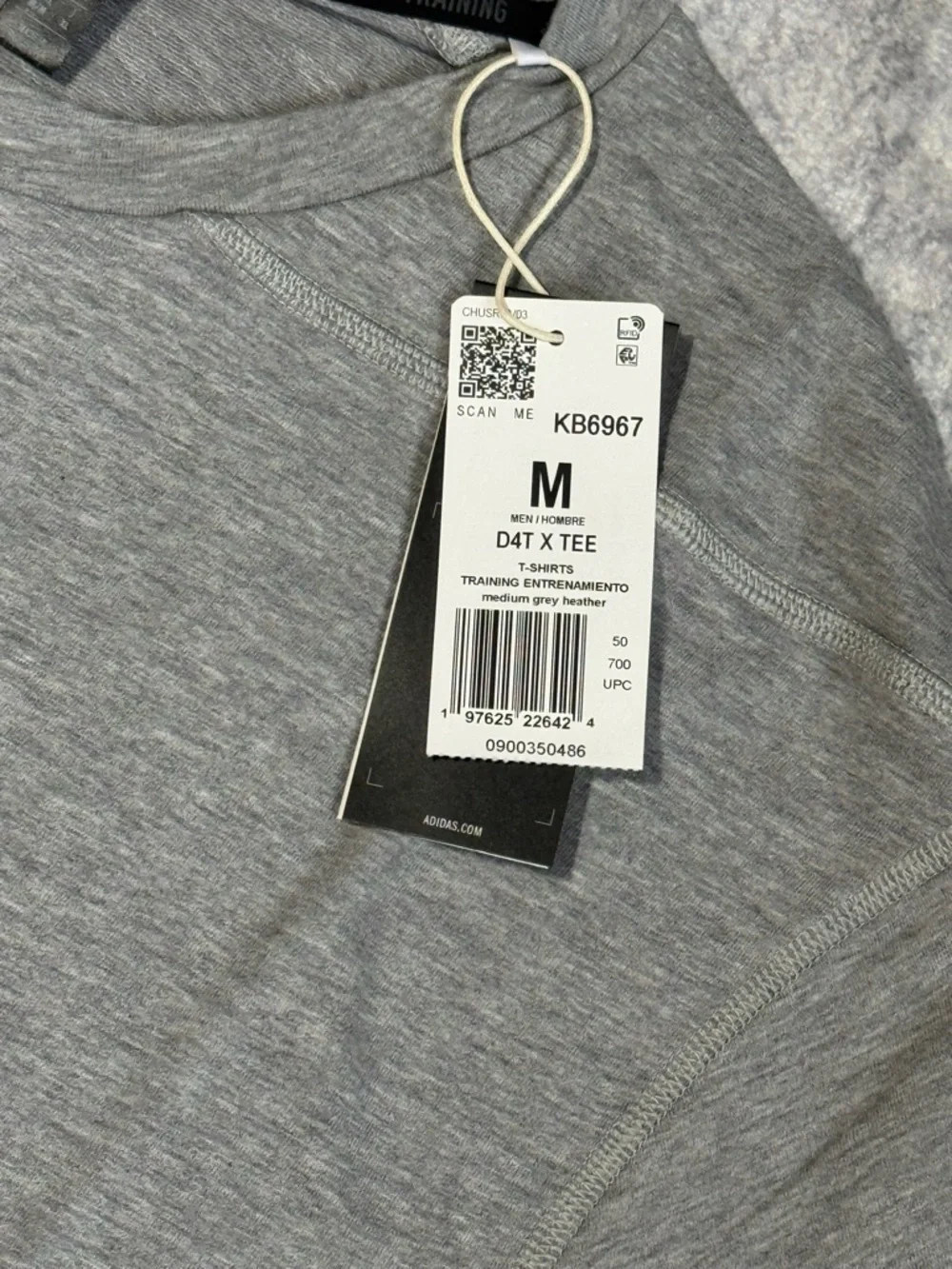 Adidas Men’s Grey Athletic Tee Size M New w/ tag